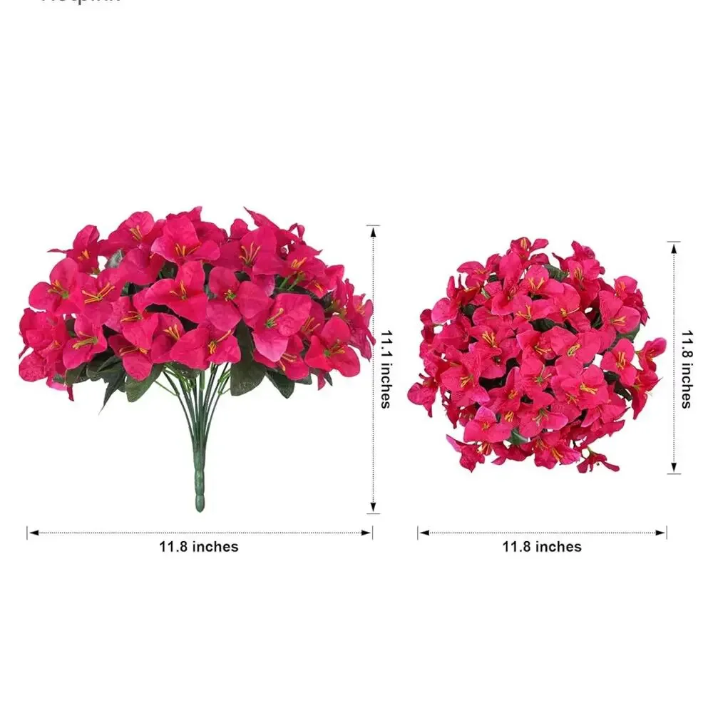 Artificial Bougainvillea Hot Pink Silk Flowers Outdoor Bundle